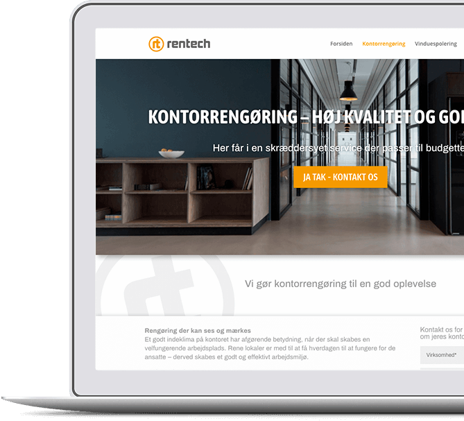 Hjemmeside design - zetupweb.dk - rentech vejle